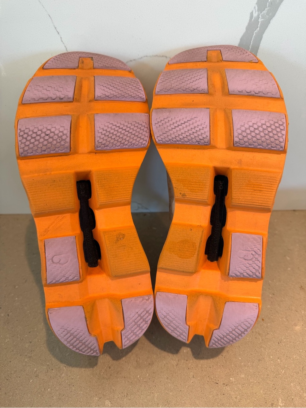 On Running Cloudmonster Women’s 8 White Orange Purple CloudTec Running Shoes - Picture 7 of 8